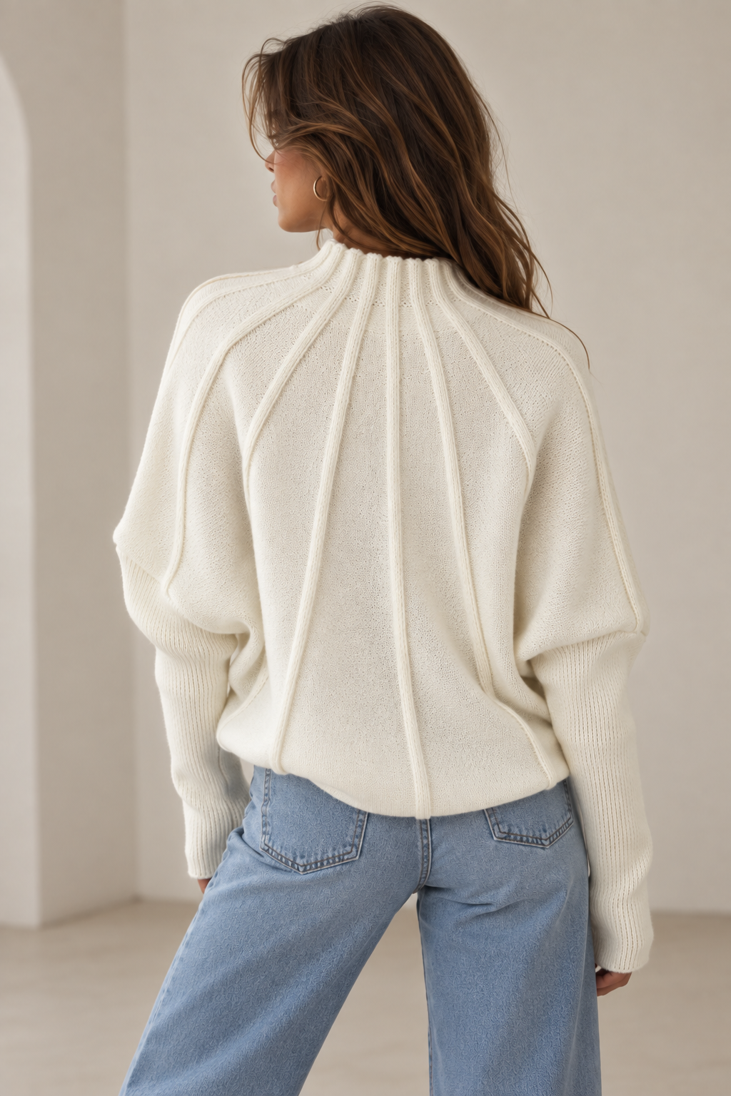Celeste Sculpted Mock Neck Pullover