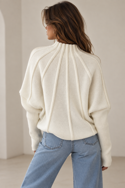 Celeste Sculpted Mock Neck Pullover