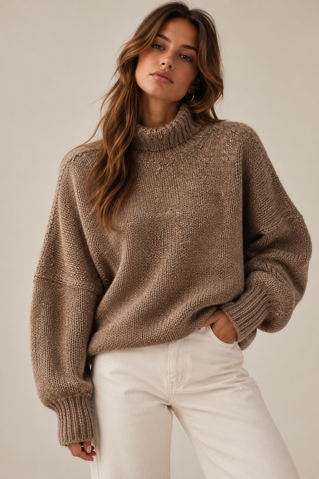 Emilia Oversized Chunky Turtleneck Sweater